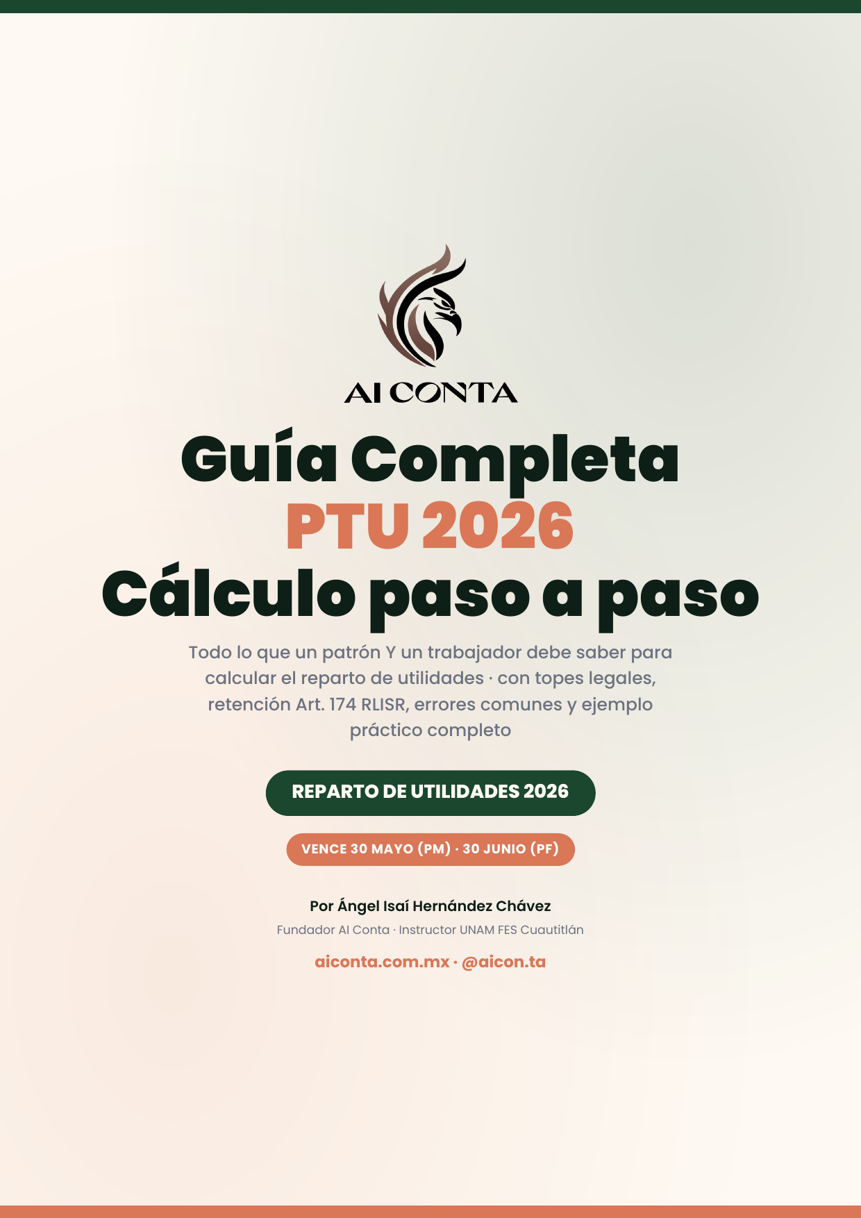 Portada de la guía completa PTU 2026 de AI Conta