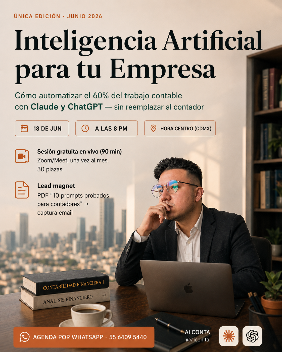 Sesión gratuita IA para tu empresa, AI Conta, 18 de junio 2026